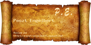 Peszt Engelbert névjegykártya